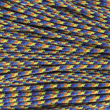 Imagem de Corda Paracord Tática de Náilon de 5 Fios West Coast 275-LB Resistência à tração – 2,38 mm, Mardi Gras, 25 Feet