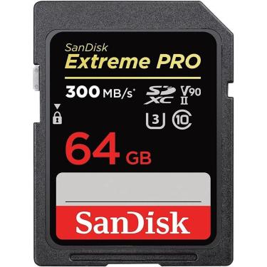 Imagem de Cartão de Memória SD Sandisk Extreme Pro 300-260 MB/s C10 U3 V90 64 GB (SDSDXDK-064G-GN4IN)