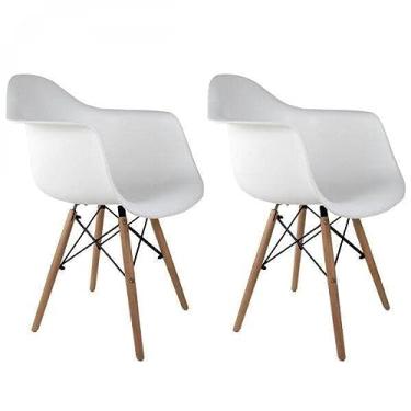 Imagem de Kit 2 Cadeiras Eames Arm Dsw-m Empório Tiffany Branca
