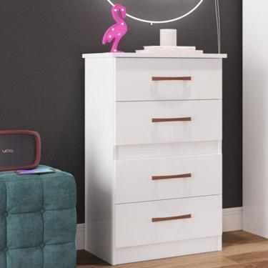 Imagem de Comoda Caribe 4 Gavetas Branca - Doripel