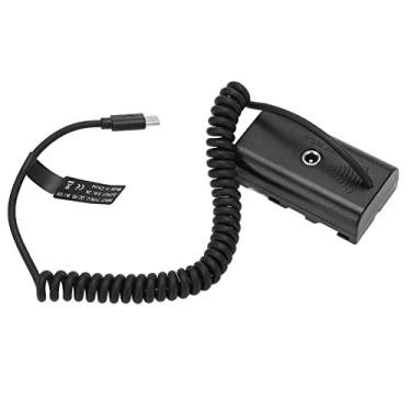 Imagem de Bateria Fictícia, Enrolamento De Bateria Fictícia, Cabo De Alimentação Com Mola Tipo C Para Np F550 Para Luzes De Preenchimento Do Monitor