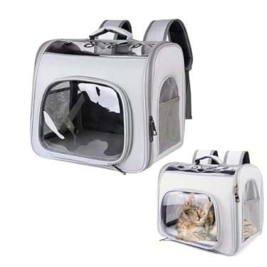 Imagem de Mochila Transporte Cachorro Gato Pet Cao Animal de Estimaçao Pequeno Porte Viagem Passeio Alça Ombro Ventilaçao Resistente Seguro