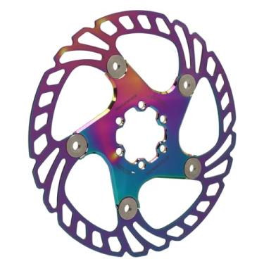 Imagem de Rotor de Bicicleta Flutuante, Espessura 1,8-1,9 Mm Rotor de Freio a Disco de Bicicleta de Alta Dureza Suporte de Liga de Alumínio para Mountain Bike (180mm)