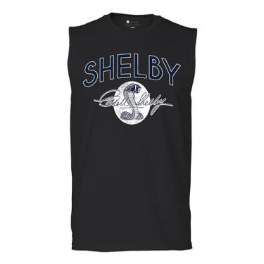 Imagem de Camiseta masculina vintage com logotipo Shelby Cobra American Legendary Mustang 427 GT500 GT350 Performance Powered by Ford, Preto, GG