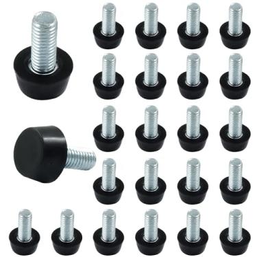 Imagem de Zorveiio 24 peças M8 pés niveladores de mesa ajustáveis kit de porca em T para cadeira, parafuso de nivelamento rosqueado para móveis de pátio, mesas, cadeiras