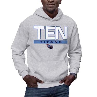 Imagem de Hybrid Sports NFL - Tennessee Titans - City Block - Moletom com capuz masculino e feminino - Tamanho grande - Tennessee Titans - Urze atlético