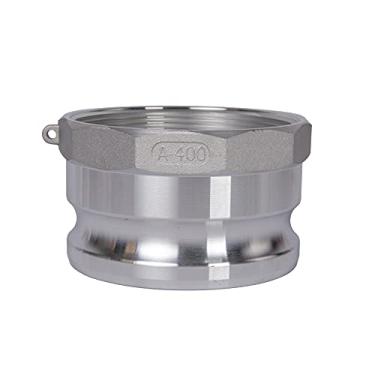 Imagem de Quafwia 1 peça de acessórios de trava de câmera de alumínio (parte A) encaixe de mangueira de ranhura de camlock, adaptador macho fêmea NPT rosca cablock fit (4")