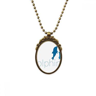 Imagem de Chaveiro com pingente vintage de dois golfinhos com pingente de contas vintage do oceano azul, Medium, não aplicar
