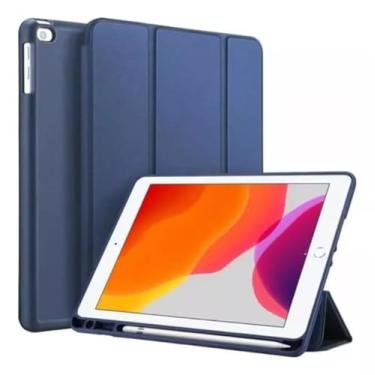 Imagem de Capa Case PREMIUM Anti Impacto com função sleep e suporte para Apple Pencil - compatível com iPad Air 4 e iPad Air 5 De 10.9 Polegadas (Azul Marinho)