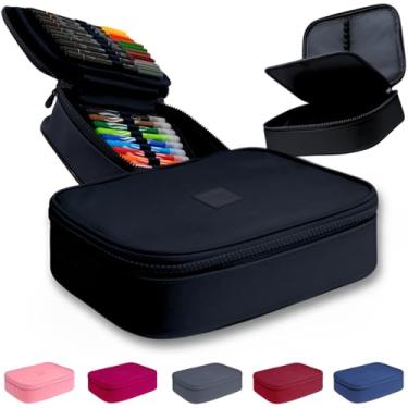 Imagem de Estojo Escolar Organizador Box Grande Para Lapis Feminino Masculino Material Escolar (Preto)