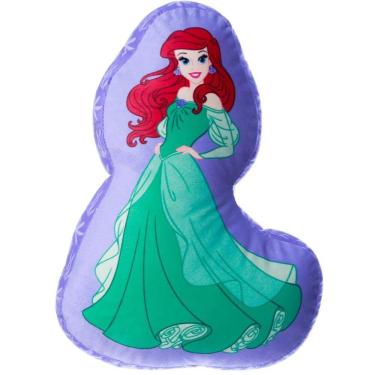 Imagem de Almofada 3D Princesa Ariel Aveludada Oficial Pequena Sereia