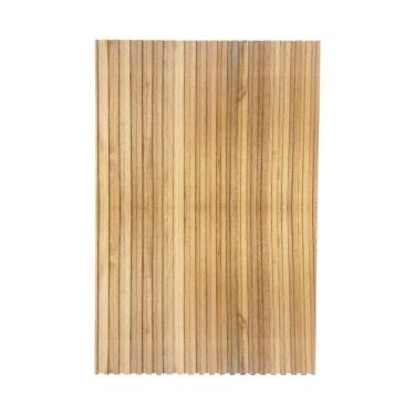 Imagem de Cabeceira Esmeralda Madeira Maciça Ripada 100cm Para Cama De Solteiro Marrom