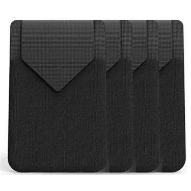 Imagem de NN Carteira de celular PurGenic para todos os principais telefones celulares, bolso para todos os principais cartões de crédito, identidades, vales-presente etc. (preto)