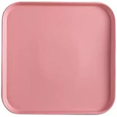 Imagem de Pratos Prato de jantar quadrado de cor sólida Talheres de cerâmica para casa Prato de jantar ocidental para bife, macarrão, pizza, casa, festa, pratos de jantar de restaurante, rosa, 8 poleg