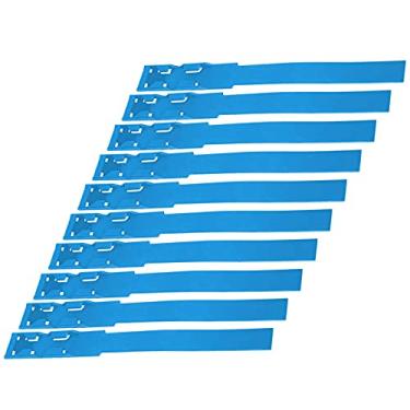 Imagem de 10 Peças Coleiras de Identificação de Identificação Bandas Pecuária Pliesorarmestock Tira de Tornozelo Identificação de Gado (Azul)