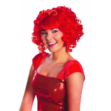 Imagem de Disguise Peruca de fantasia de Elmo Glam da Vila Sésamo, Vermelho, One Size Adult