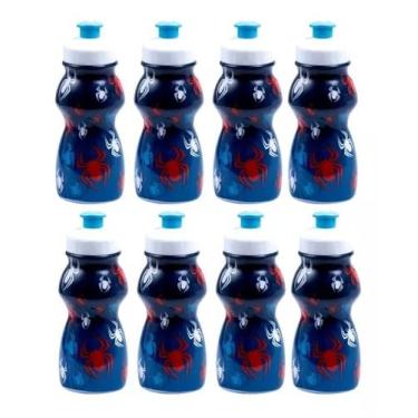 Imagem de Garrafa Garrafinha Squeeze Infantil Menino Homem Aranha 250ML C/ 10 Un