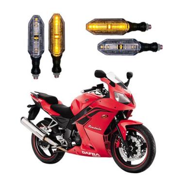 Imagem de KIT 4 Setas Esportivas Pisca de Led Modelo P26 Para Moto DAFRA ROADWIN