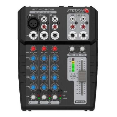 Imagem de Mesa som stetsom 12v stm0803 3 canais 4 eq band