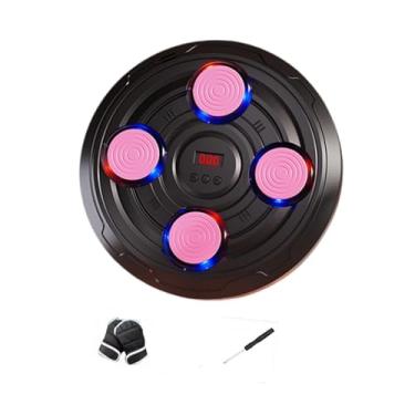 Imagem de simhoa Máquina de boxe musical infantil, alvo de parede, treinamento de agilidade, treinador de boxe para esportes, Rosa 4 Alvo