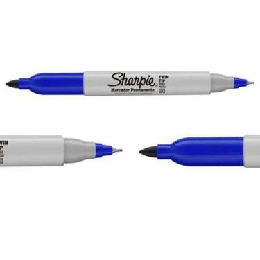 Imagem de Caneta Marcadora Permanente Ponta Dupla Sharpie, Azul