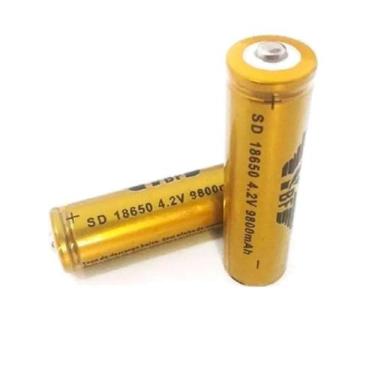 Imagem de Kit 10 Bateria Lanterna Recarregavel 9800Mah 18650 3.7/4.2V - Generica