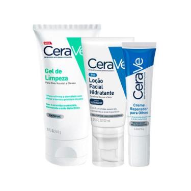 Imagem de Kit Cerave Facial - Loção Hidratante 52ml + Gel De Limpeza 60 g + Crem
