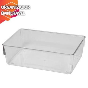 Imagem de Organizador Acrílico Empilhavel Cozinha Gaveta Cosmeticos - Plas Tutti