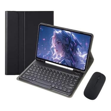 Imagem de SAIL UP Capa + Teclado Bluetooth + Mouse Bluetooth Redondo Para Samsung Tab S7/s8 11pol. (Preto)