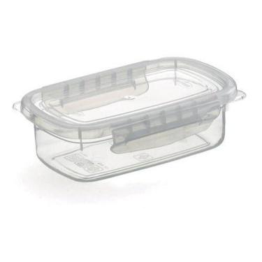 Imagem de Pote Para Alimentos 500 ML Com Tampa e Travas Transparente 17x11x5Cm 2