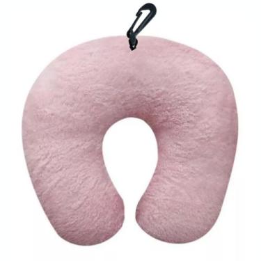 Imagem de Almofada travesseiro de pescoço apoio cervical para viagem - SOFT, Ros