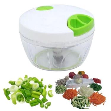 Imagem de Mini Processador Manual Portátil Cortador Fatiador Legumes - IMP