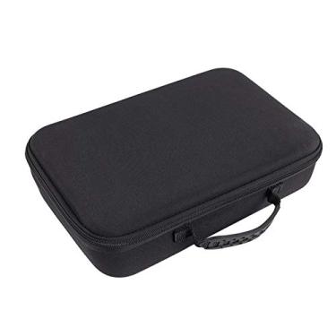 Imagem de Bolsa de armazenamento para pistolas de massagem portáteis EVA + caixa de massagem de pano 600D, estojo à prova de choque para 4 cabeças de massagem e 1 carregador, acessórios para pistolas de massa