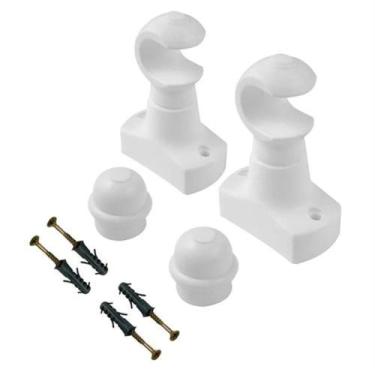 Imagem de Kit Par de Suporte Para Varão de Cortina 19mm Cores Sortidas - METAL A