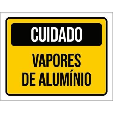 Imagem de Kit 3 Placas De Cuidado Vapores De Alumínio 36X46 - Sinalizo