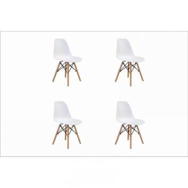 Imagem de Kit 4 Cadeiras Eiffel Pp Base Madeira Desmontada - Rivatti