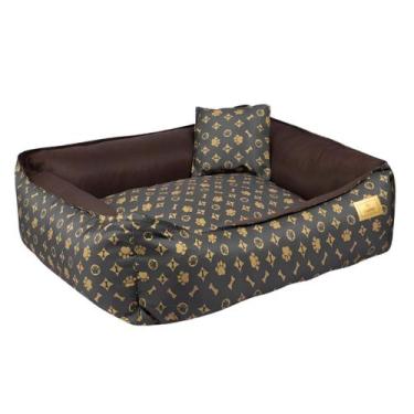 Imagem de Cama para Cachorro Caminha Pet Charme com Ziper - Camas Nayara, Marrom