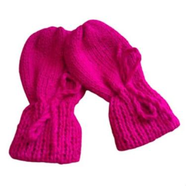 Imagem de Luvinhas sem Dedinho para Bebê - Artesanato, Rosa flash