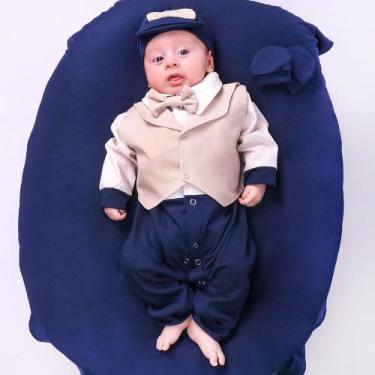 Imagem de Saída de Maternidade Menino Aconchego Antônio Bege 06 Peças P - Amora 