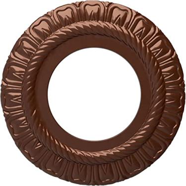 Imagem de Ekena Millwork Medalhão de teto Claremont de 23 cm OD x 12 cm ID x 1/5.1 cm P serve para dosséis de até 14 cm Medalhão de teto, Copper Penny