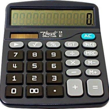 Imagem de Calculadora De Mesa Bateria E Solar 12 Dígitos 1200 - Spiral Digit