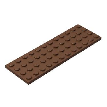 Imagem de Classic Brown Plates Bulk, Brown Plate 4x12, Building Plates Flat 10 Piece, Compatible with Lego Parts and Pieces: 4x12 Brown Plates(Color: Brown)