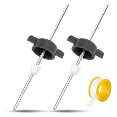 Imagem de 2 peças de substituição de haste pivô de pia, centro pop-up de lavatório de pia de banheiro haste esférica com fita de vedação para montagem de ralo de pia de banheiro 50/50 para Moen 11985