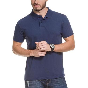 Imagem de Camiseta polo masculina malwee 4430, M, Azul marinho