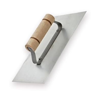 Imagem de Desempenadeira Lisa Aço Cabo Madeira Alvenaria 230mm X110mm