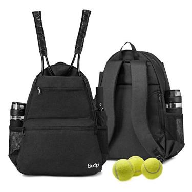 Imagem de Mochila de tênis profissional Sucipi para homens e mulheres com compartimento ventilado para sapatos, comporta 2 raquetes de tênis, raquetes de pickleball