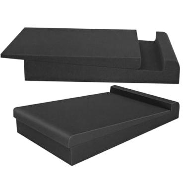 Imagem de Pacote com 2 almofadas de isolamento de monitor de estúdio para alto-falantes de 13 a 15 cm, espuma de estúdio de isolamento de som evita vibrações, almofada de isolamento acústico de alto-falante de