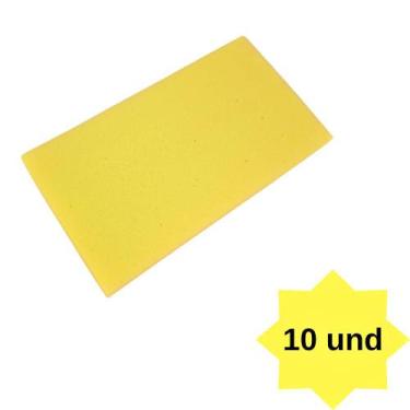 Imagem de 10 Blocos De Espuma Multiuso Amarelo 22cm X 12cm X 6cm - DELPLAS
