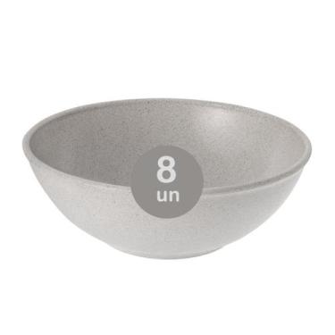 Imagem de 8un Tigela bowl 700ml salada petiscos  Cinza Petra - Evo