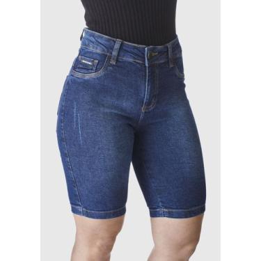 Imagem de Bermuda Jeans HNO Jeans Ciclista Basic Confort Azul, 50